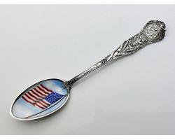 Gorham American Flag Sterling Silver Enamel Missouri Souvenir Spoon Antique (#58050)