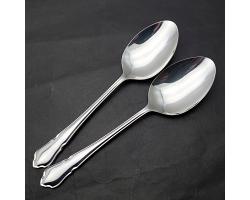 Dubarry Pattern - 2x Tablespoons - Stainless Steel - Vintage Sheffield 18/10 (#59439)