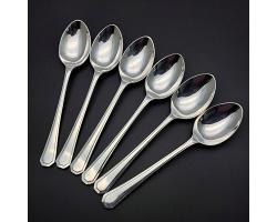 Grecian Pattern - Set Of 6 Teaspoons - Silver Plated - Vintage Epns A1 Sheffield (#59684)