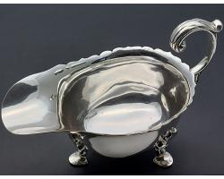 Antique Silver Plated Gravy / Sauce Boat (#59718)