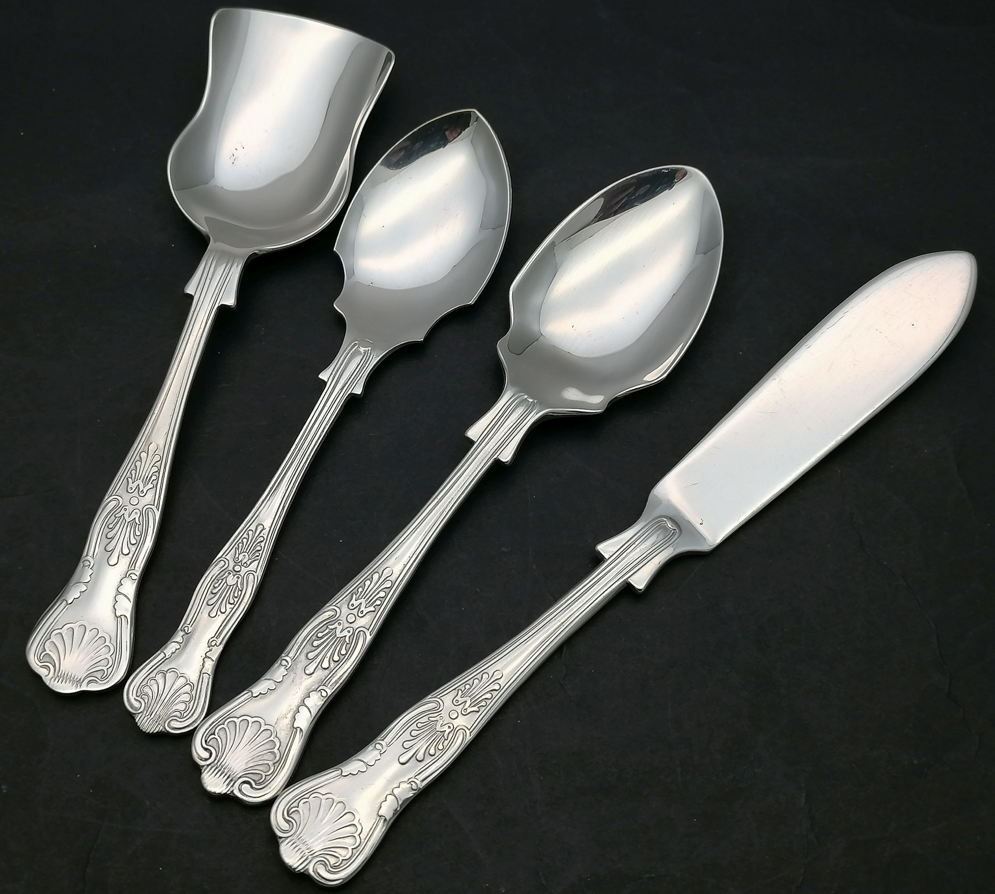 KINGS PATTERN JAM SPOONS BUTTER KNIFE SUGAR SPOON SILVER PLATED EPNS VINTAGE VintageKitsch