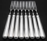 Vintage Large 1933 James Dixon Sheffield Silver Plated Handle Carving Set with 1933 Registaion Number Perfect