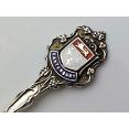 Sterling Silver Enamel Canterbury Souvenir Spoon - Birmingham 1961 Vintage (#58163) 2