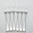 Set Of 6 Fish Forks - Firth Staybrite Stainless Steel - Old English - Vintage (#58788) 4