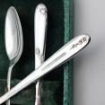 Vintage Cased Pretty Floral Coffee Spoons - Silver Plated Angora (#59004) 3