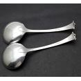 Onslow Pattern - Pair Of Small Sauce/cream Ladles - Silver Plated Roberts & Belk (#59088) 2