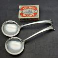 Onslow Pattern - Pair Of Small Sauce/cream Ladles - Silver Plated Roberts & Belk (#59088) 4