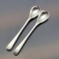 2x Sterling Silver Mustard Spoons - Cooper Bros 1960/1972 - Old English (#59472) 4