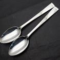 Smith Seymour Rose Garden 2x Dessert Spoons - Silver Plated - Vintage (#59481) 4