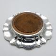 Unusual Silver Plated Wine Champagne Bottle Coaster - Antique (#59491) 3