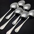 Old English Pattern - Set Of 6 Dessert Spoons - Alpin Plate - Silver Plated (#59615) 2