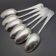 Walker & Hall St James Set Of 6 Dessert Spoons - Silver Plated 1957 - Vintage (#59701) 2