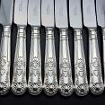 Kings Pattern - Set Of 8 Side Knives - Silver Plated Handles - Arthur Price (#59789) 2