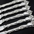 Nils Johan Sweden Set Of 6 Dainty Tea Knives - Silver Plated Handle Vintage (#59844) 2