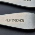 2x Roberts & Belk Hook Handle Honey Spoons - Silver Plated - Vintage (#59857) 3