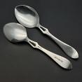 2x Roberts & Belk Hook Handle Honey Spoons - Silver Plated - Vintage (#59857) 4