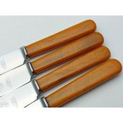 Set Of 4 Faux Butterscotch Marble Handle Side Dessert Knives Vintage Cutlery (#57862) 3