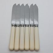Sanders & Bowers Set Of 6 Faux Bone Handle Fish Cutlery Firth Brearley Stainless (#58781) 3