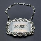 Sterling Silver Liqueur Decanter Label - London 1976 (#59639) 2