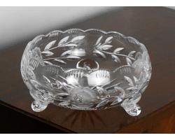 Lovely Vintage Boxed Cut Crystal Glass Fruit Bowl - John Jenkins (#54736)