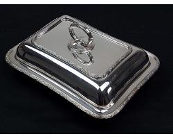 Old Sheffield Plate Style Tea Caddy - Antique - Silver Plated (#57192)