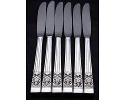 8x Vintage Side / Dessert Knives - Sheffield Cutlery Faux Bone Handled (#57278)