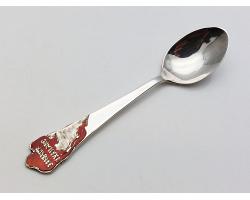 Bangkok Thailand Sterling Silver Enamel Souvenir Spoon - Vintage (#58052)