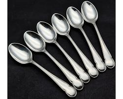 Lascelles Sheffield Set Of 6 Coffee Spoons - Silver Plated - Vintage (#58260)
