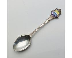 Sterling Silver Enamel Bourton On The Water Souvenir Spoon Exquisite 1971 (#58425)