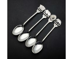 Pair Sterling Silver Tablespoons - London 1793 Georgian Antique (#59185)
