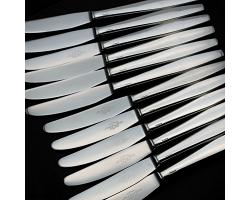 Vintage 1962 Dinner & Side Knives Silver Plated Handles Alexander Clark Cutlery (#59221)