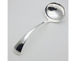 Gleaming Antique Silver Plated Soup Ladle - Old English (#59361)