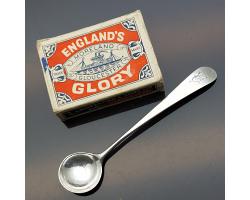 Sterling Silver Salt Spoon Initial 'c' - London 1794 Georgian Antique (#59461)