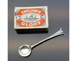 Onslow Pattern Sterling Silver Salt Spoon - London 1920 - Antique (#59478)