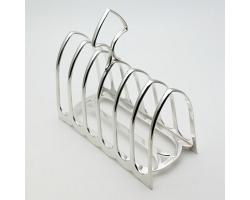Very Large Gothic Arch Toast Rack - Silver Plated - Hutton - Antique (#59484)
