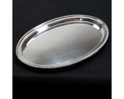 Vintage Oval Serving Platter - Adie Bros - Silver Plated (#59538)