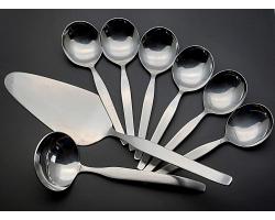 Viners Profile Pattern Pudding Spoons Ladle & Pie / Cake Server - Vintage (#59587)