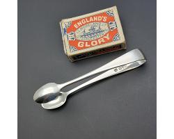 Sterling Silver Plain Sugar Tongs - Chester 1921 Antique (#59631)