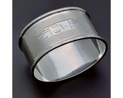 Initial 'a' Art Deco Sterling Silver Napkin Ring -  Birmingham 1934 (#59640)
