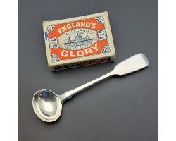 Sterling Silver Fiddle Pattern Salt Spoon - London 1832 - Antique (#59647)