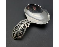 Ornate Caddy Spoon - Silver Plated - Antique (#59659)