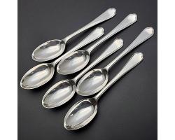 Walker & Hall St James Set Of 6 Tea Spoons - Silver Plated 1957 - Vintage (#59703)