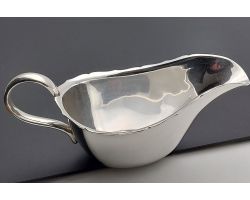 Vintage Small Hollandaise Sauce Boat - Silver Plated - Leclere Sheffield (#59716)