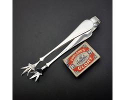 Claw Nip Ice Cube Tongs - Silver Plated 1847 Rogers Bros A1 - Vintage (#59800)