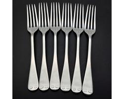Firth Staybrite Steel Dinner Forks - Old English Pattern - Vintage Duralustra (#59811)