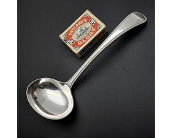 Mappin & Webb Large Bead Pattern Sauce Ladle - Silver Plated (#59846)