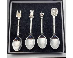 Silver Plated Queens Diamond Jubilee Boxed Souvenir Spoons 2012 (#59919)