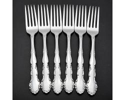 Oneida Community Flirtation Set Of 6x Dinner Forks - Vintage Cutlery (#59945)