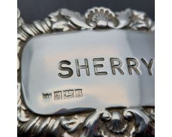 Sterling Silver Sherry Decanter Label - Birmingham 1960 (#59965)