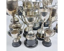 Job Lot Bulk Quantity Silver Plated Trophy Cups Vintage (#59983)